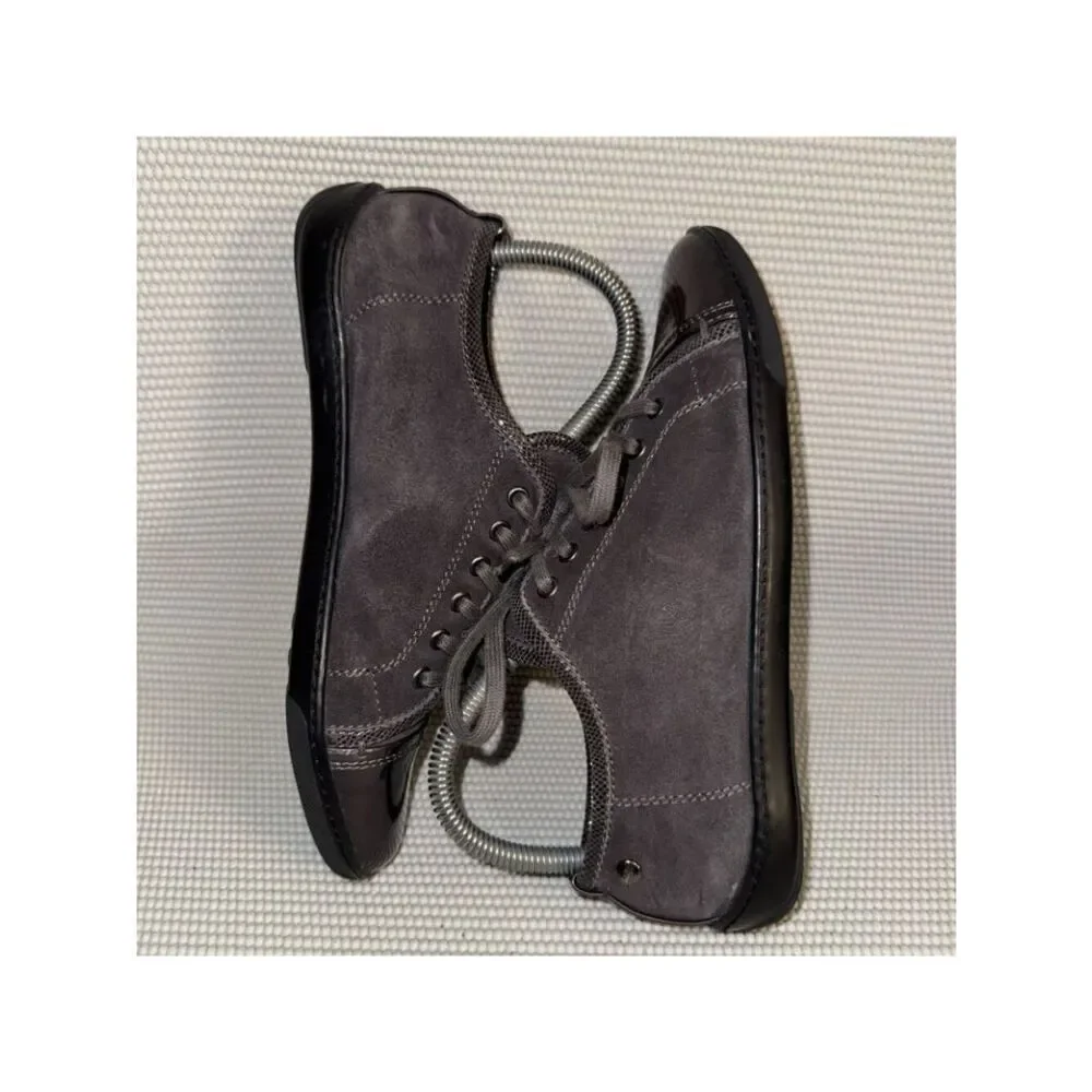 AGL Resort Brown Gray Suede Cap Toe Lace Up Leather Low-Top Sneakers Size 37 (7)